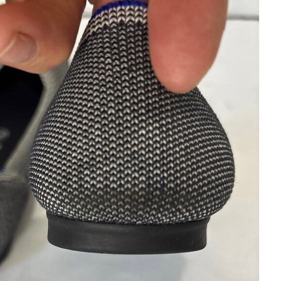 Rothys Birdseye Round Toe Flats Size 7 Grey Ballet Slip On Shoe Retired Color - Picture 7 of 9